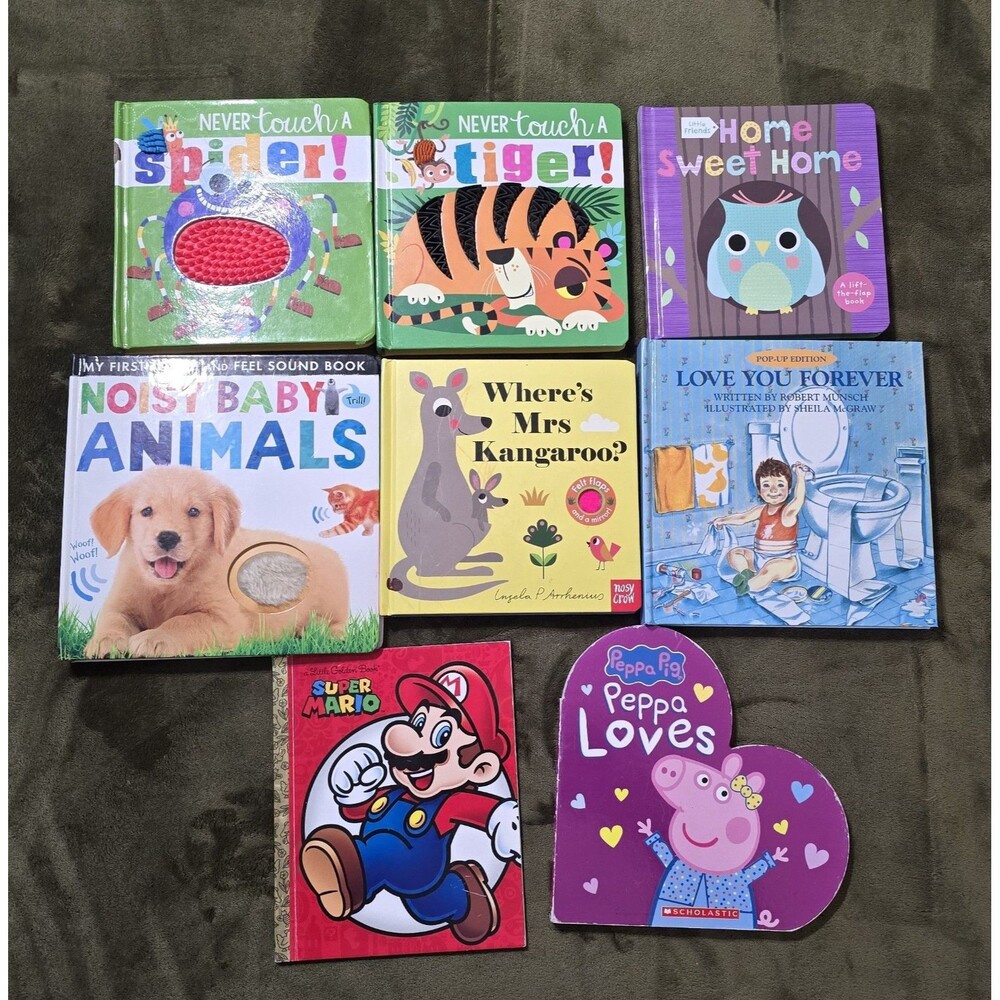 Lot of 8 Children’s Picture Books Mixed Feel Sound Pop Up Books